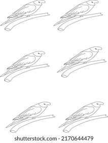 Simple Birds Line Art Design
