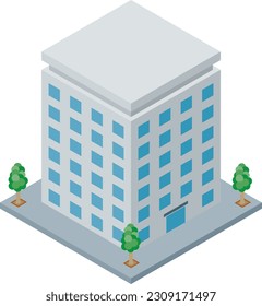 A simple bird's-eye view of a city building