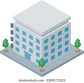 A simple bird's-eye view of a city building