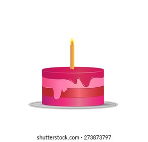 Simple birthday cake illustration