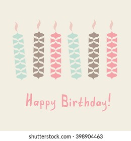 simple birthday card with candles