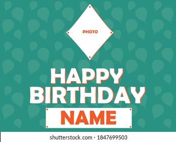 Simple Birthday Card, Post, Invitation, Banner Abstract Design