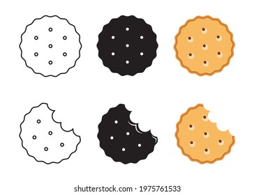 Simple biscuit icon. Food icon. Vector Illustration Eps10