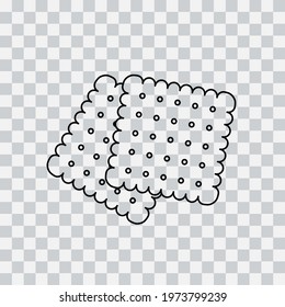 Simple biscuit icon on transparent background. Food icon. Vector Illustration Eps10
