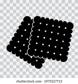 Simple biscuit icon on transparent background. Food icon. Vector Illustration Eps10