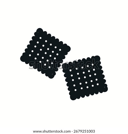 Simple biscuit icon on transparent background.