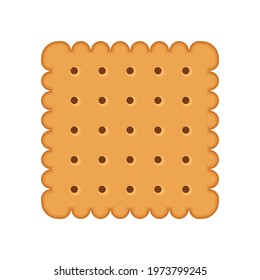 Simple biscuit icon on white background. Food icon. Vector Illustration Eps10