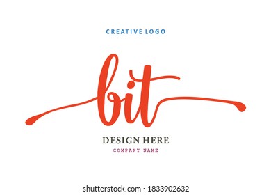 el logotipo simple de la inscripción BIT es fácil de entender, sencillo y autoritario