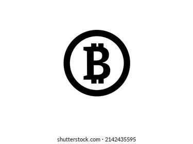 einfaches Bitcoin Symbol Zahlungszeichen. Kryptowährung-Logo einzeln auf weißem Hintergrund