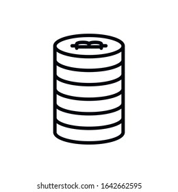 Simple bitcoin line icon. Stroke pictogram. Vector illustration isolated on a white background. Premium quality symbol. Vector sign for mobile app and web sites.