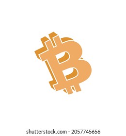 Einfaches Symbol für Bitcos, Vektorsymbol-Logo-Design