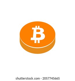 Símbolo de bitcoin simple icono de vector diseño