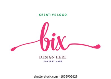 el sencillo logotipo de la inscripción BIX es fácil de entender, sencillo y autoritario