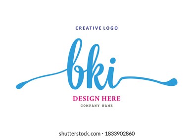 simple BKI lettering logo is easy to understand, simple and authoritative