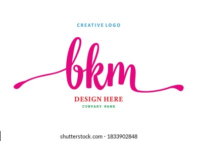 simple BKM lettering logo is easy to understand, simple and authoritative