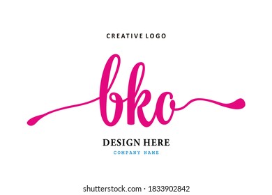 el sencillo logotipo de letras BKO es fácil de entender, sencillo y autoritario
