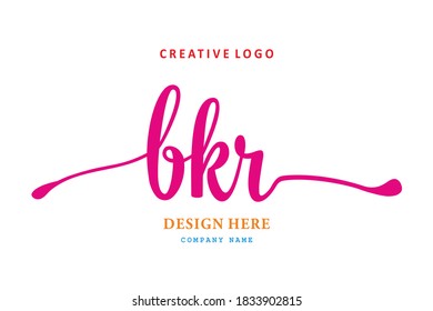 simple BKR lettering logo is easy to understand, simple and authoritative