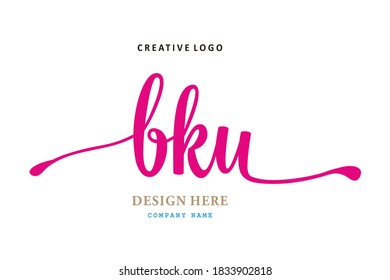 simple BKU lettering logo is easy to understand, simple and authoritative