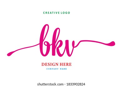 simple BKV lettering logo is easy to understand, simple and authoritative