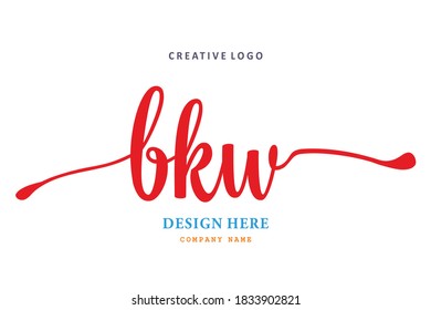simple BKW lettering logo is easy to understand, simple and authoritative