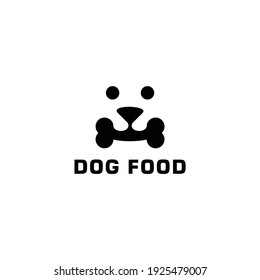 simple black abstract dog food logo