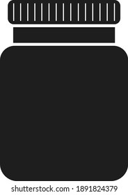 einfaches Black Air Tight Flasche Jar Concept Icon