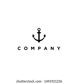 Simple Black Anchor Berth Vector Logo Stock Vector (Royalty Free ...