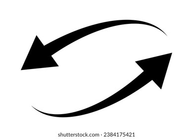 Simple black arrow loop illustration.