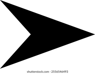 Simple black arrow pointing to the right on a clean white background, ideal for indicating direction, movement, or progress in various projects