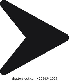 Simple black arrow pointing right, serving as a clear indicator for direction, trend, or next button in a sleek, minimalist, and modern design, enhancing user experience