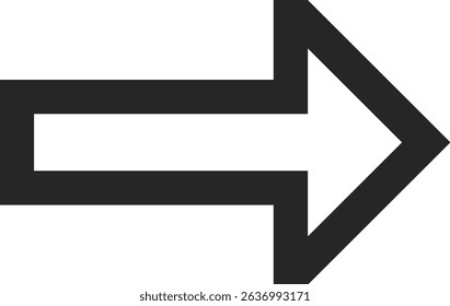 Simple black arrow pointing right against a clean white background, serving as a clear symbol for direction, progress, and navigation in various design contexts