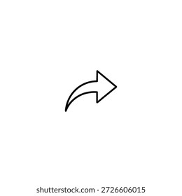 A simple black arrow pointing to the right on a white background