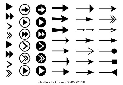 A simple black arrow set.
Easy-to-use vector data.