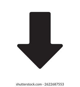 Simple black arrow up symbol isolated on white, upload icon