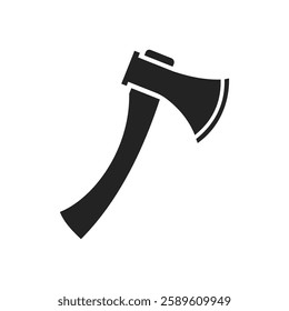 Simple Black Axe Silhouette and axe icon, axe, hatchet, ax, equipment, woodcutter