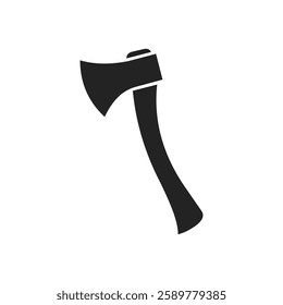 Simple Black Axe Silhouette and axe icon, axe, hatchet, ax, equipment, woodcutter