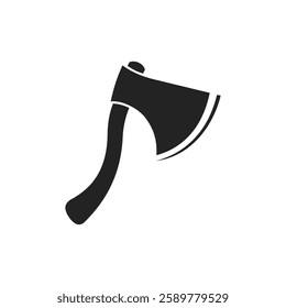 Simple Black Axe Silhouette and axe icon, axe, hatchet, ax, equipment, woodcutter