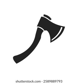 Simple Black Axe Silhouette and axe icon, axe, hatchet, ax, equipment, woodcutter