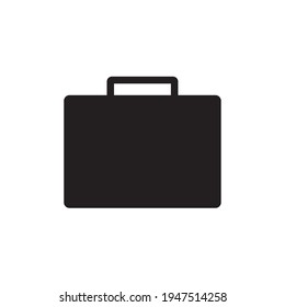 simple black bag vector icon