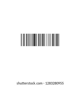 Simple black barcode icon. vector illustration isolated on white background.