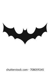Simple black bat icon. Perfect for Halloween banners, posters and backgrounds.Vector illustration