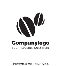 simple black bean for logo company design