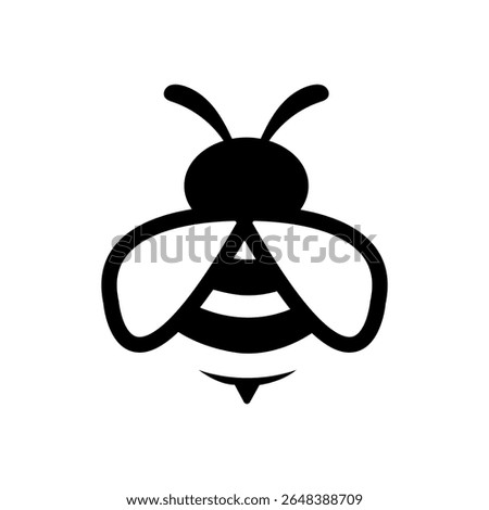 Simple Black Bee Icon Honey, Pollination, Nature, Insect, Design