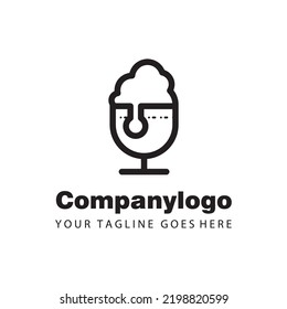 simple black beer pale for logo company