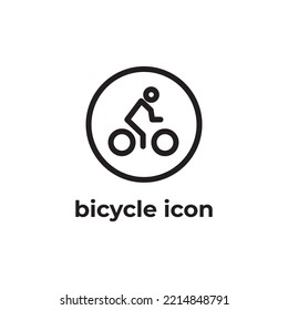 simple black bicycle flat design icon template
