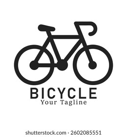 Simple black bicycle logo design for branding