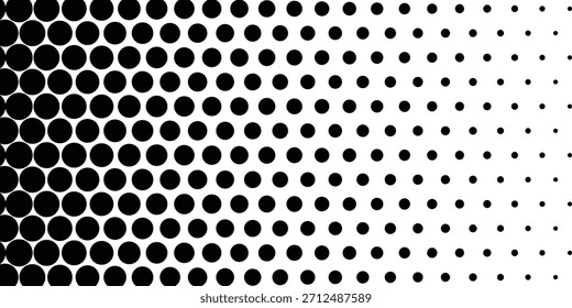 simple black big to small dot pattern for banner poster background.