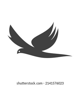 Simple black bird vector design