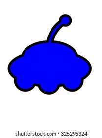 Simple black and blue ufo