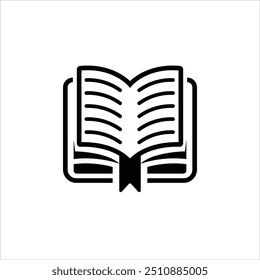 A simple Black Book vector icon with minimalist graphic touch